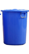 盛屏蓝色圆形大号塑料垃圾桶