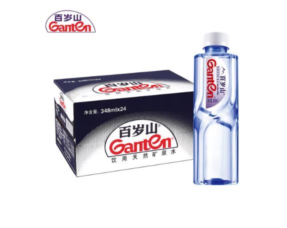 百岁山 饮用天然矿泉水 348ml*24瓶整箱装