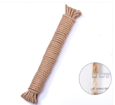 黄麻绳diy手工编织麻线创意幼儿园捆绑细麻绳 直径6.5mm长约20米