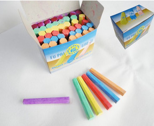 福牌无尘环保彩色粉笔 学校专用粉笔 儿童环保粉笔6色48支/盒