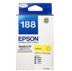 爱普生（EPSON）T1884 黄色墨盒 (适用WF-3641/7111/7621/7218/7728机型)约1100页
