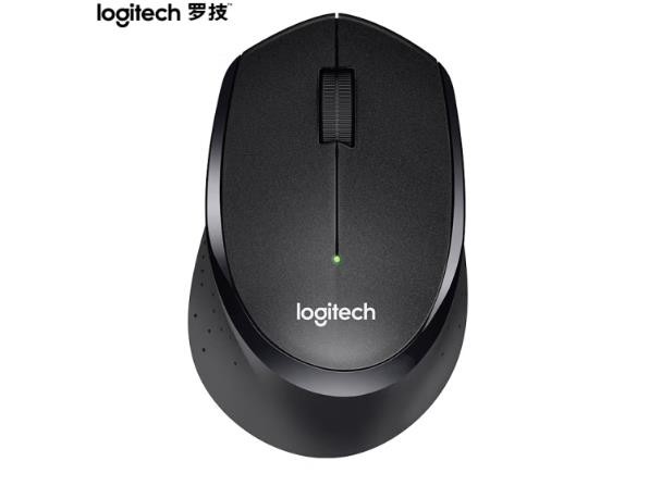 罗技（Logitech）M330 静音鼠标 无线鼠标 办公鼠标 右手鼠标 带无线微型接收器 黑色