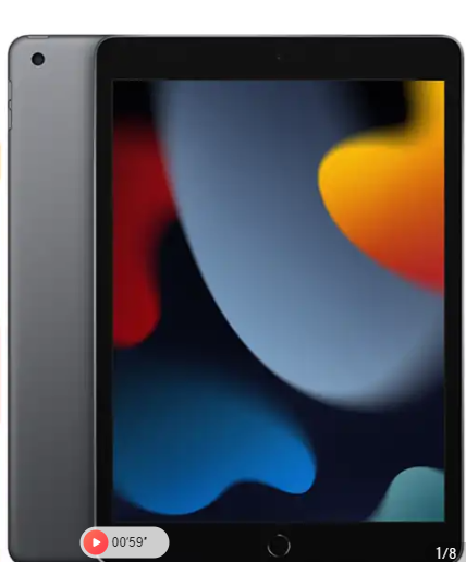 苹果（Apple）iPad2021年新款第9代平板电脑10.2英寸 WLAN版 灰色 64G 标配 原装笔+壳膜