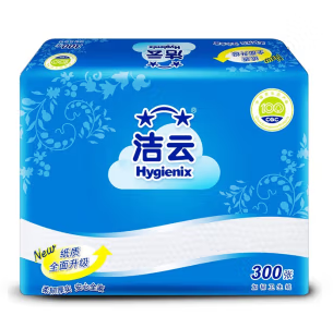 洁云平板卫生纸300张42包整箱