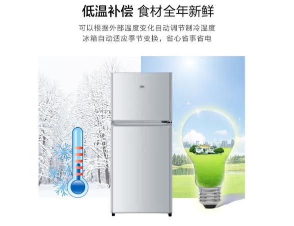 海尔（Haier）冰箱小型双开门小冰箱家用家电超薄风冷无霜/节能直冷迷你DEO净味保鲜二门智能电冰箱 118升双门节能直冷冰箱118TMPA