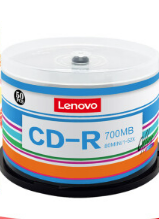 联想CD-R光盘/刻录盘 52速700MB 桶装50片空白光盘