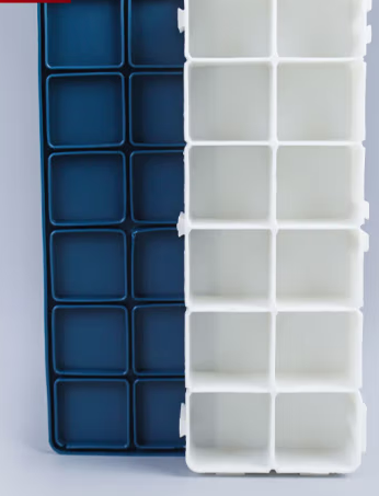 颜料调色盒 软盖水粉盒美术生保湿便携小格子分装12格空盒