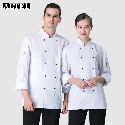 AETEL厨师装长袖YL-19018白色单上衣