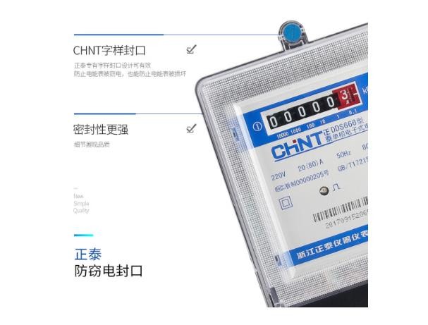 正泰家用电表220v出租房电子单相电度表箱 正泰100A电表+正泰100A漏保+表箱