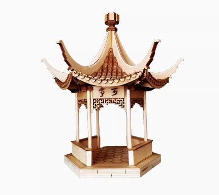 1:35小可亭木质拼装