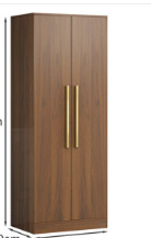 实木衣柜2门整装