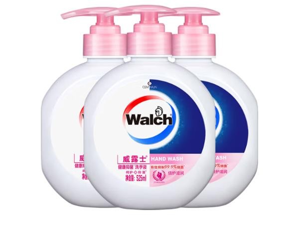 威露士健康抑菌滋润洗手液525mlx3大瓶 杀菌99.9% 泡沫丰富冲洗护手保湿