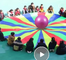 彩虹伞打地鼠幼儿园儿童亲子户外体育游戏活动道玩具感统训练器材 彩虹伞4米（海洋球30个）