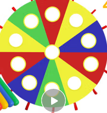 彩虹伞打地鼠幼儿园儿童亲子户外体育游戏活动道玩具感统训练器材 打地鼠4米11洞（充气棒3根）
