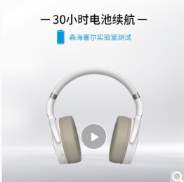 森海塞尔（Sennheiser） HD450BT主动降噪无线蓝牙5.0头戴式高保真音乐耳机耳麦 HD450【白色】