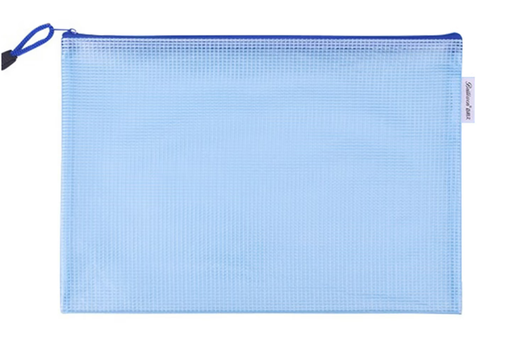 百利文透明网格拉链袋