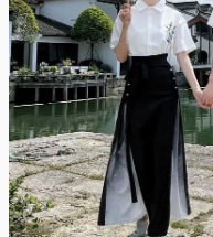 毕业班服高中生古风汉服女成人礼学院风小学初中生朗诵合唱演出服