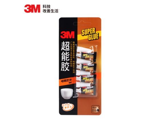 3M 胶水快干胶 玻璃陶瓷木材金属塑料橡胶粘合速干胶水 透明啫喱快干胶 AD119
