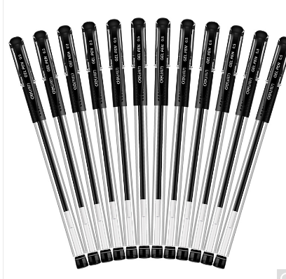 得力 拔帽中性笔 6600 0.5mm 黑色