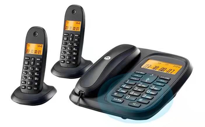 摩托罗拉(Motorola)数字无绳电话机 一拖一 黑色（单位：台）
