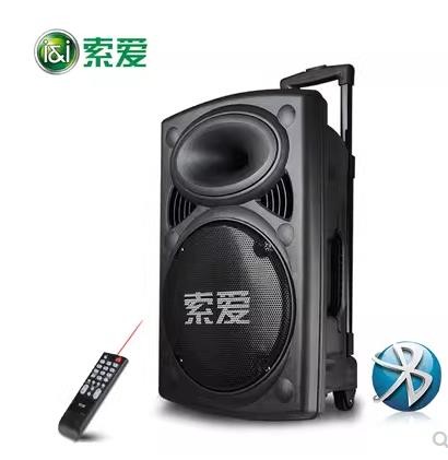 索爱SA-T19户外15寸大功率广场舞音响移动便携式蓝牙充电拉杆